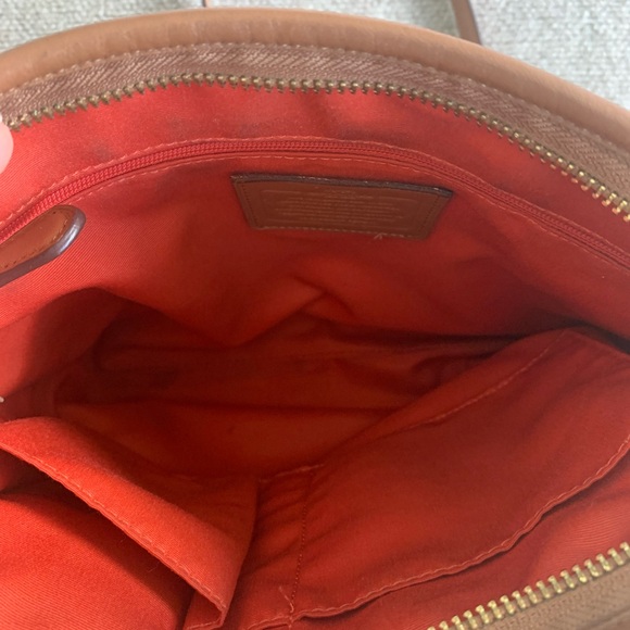 Coach Orange and Tan Cross Body - Picture 9 of 14